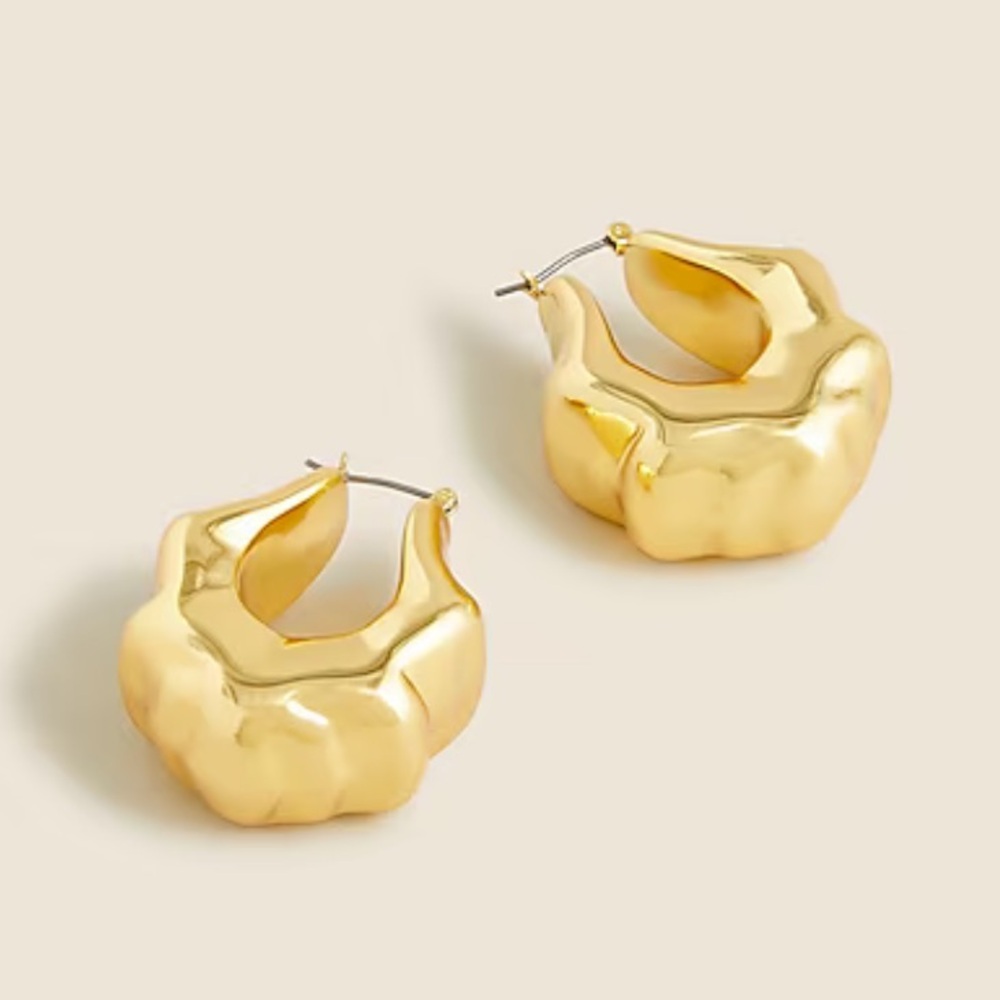 J. Crew Lightweight sculpted hoop earrings